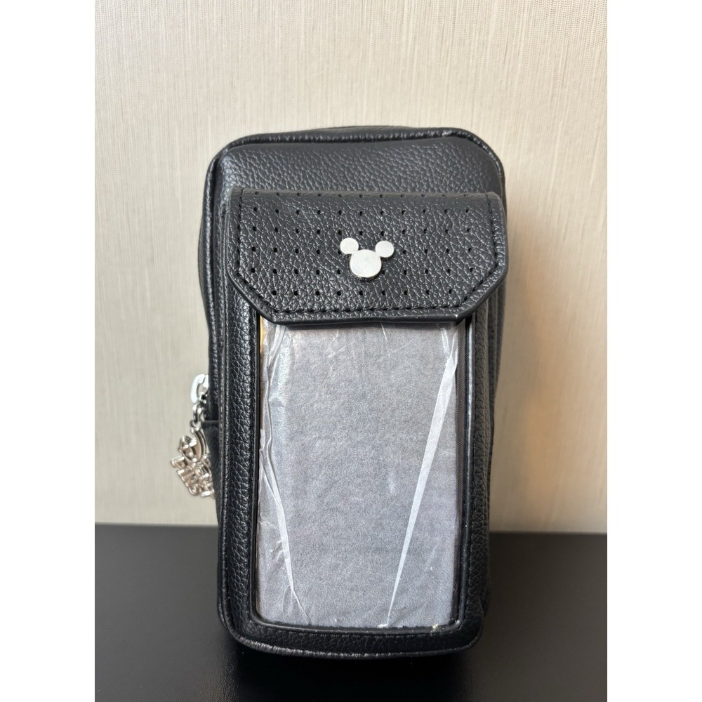 Disney Pin Carrying Case Trader Gear Bag Phone Pouch Black